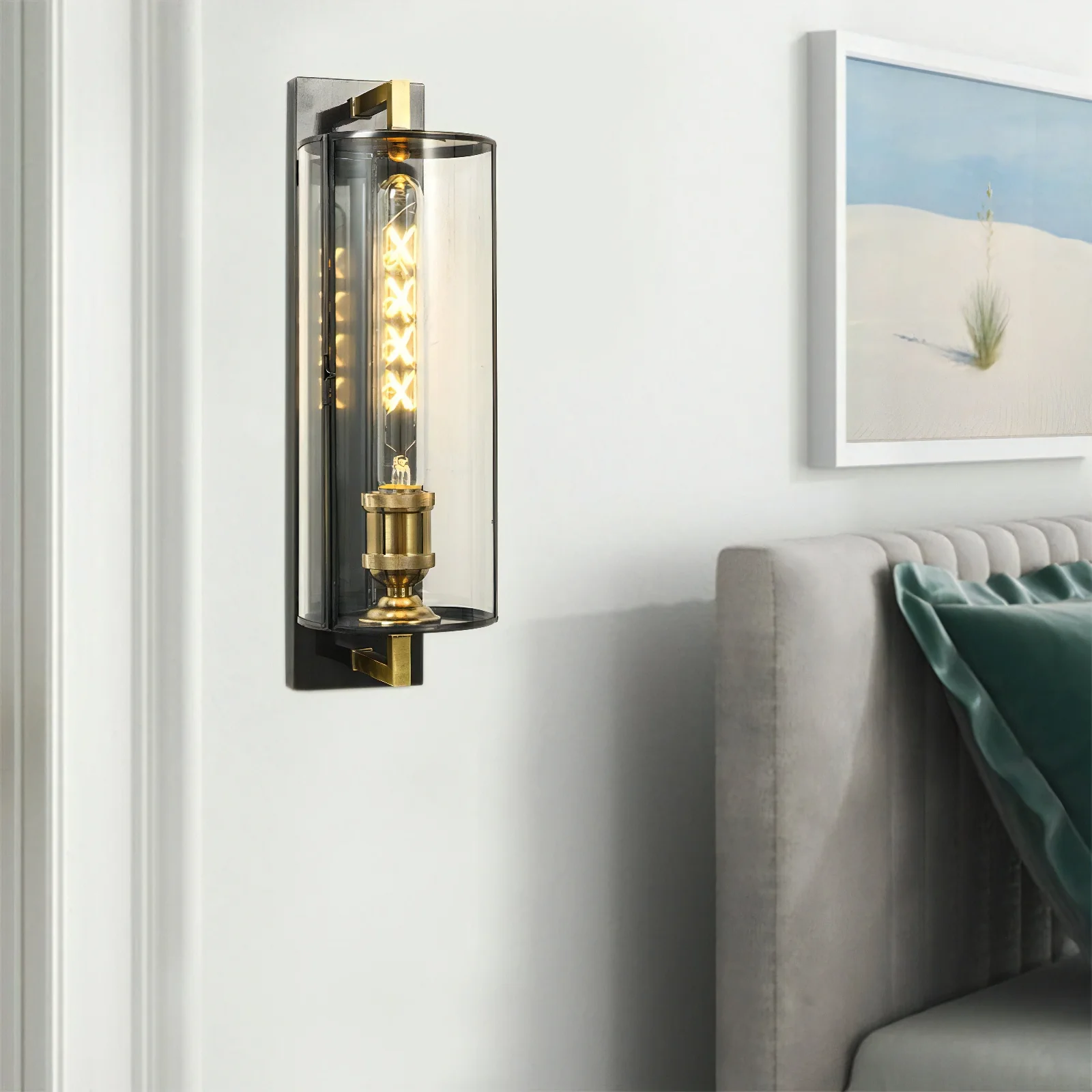 Luxury Glass Wall Lamp in Industrial Style, Living Room, Bedroom