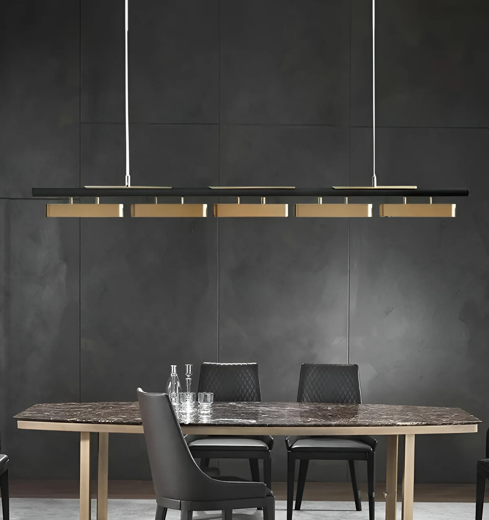 Albavilla | Modern Simple Creative Minimalistic Blocks LED Chandelier