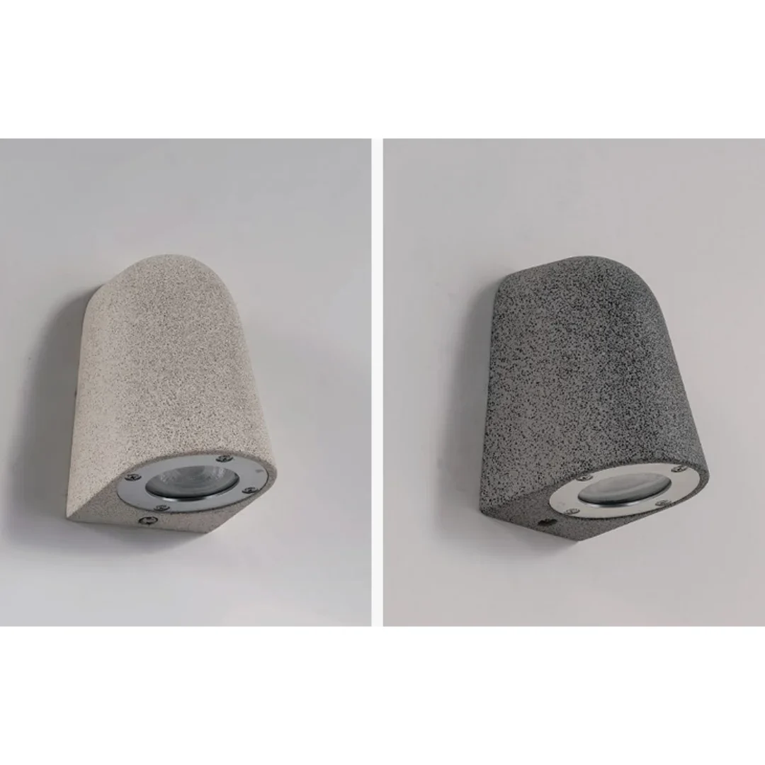 Architectural Microcement Outdoor Wall Light in Sandstone Finish