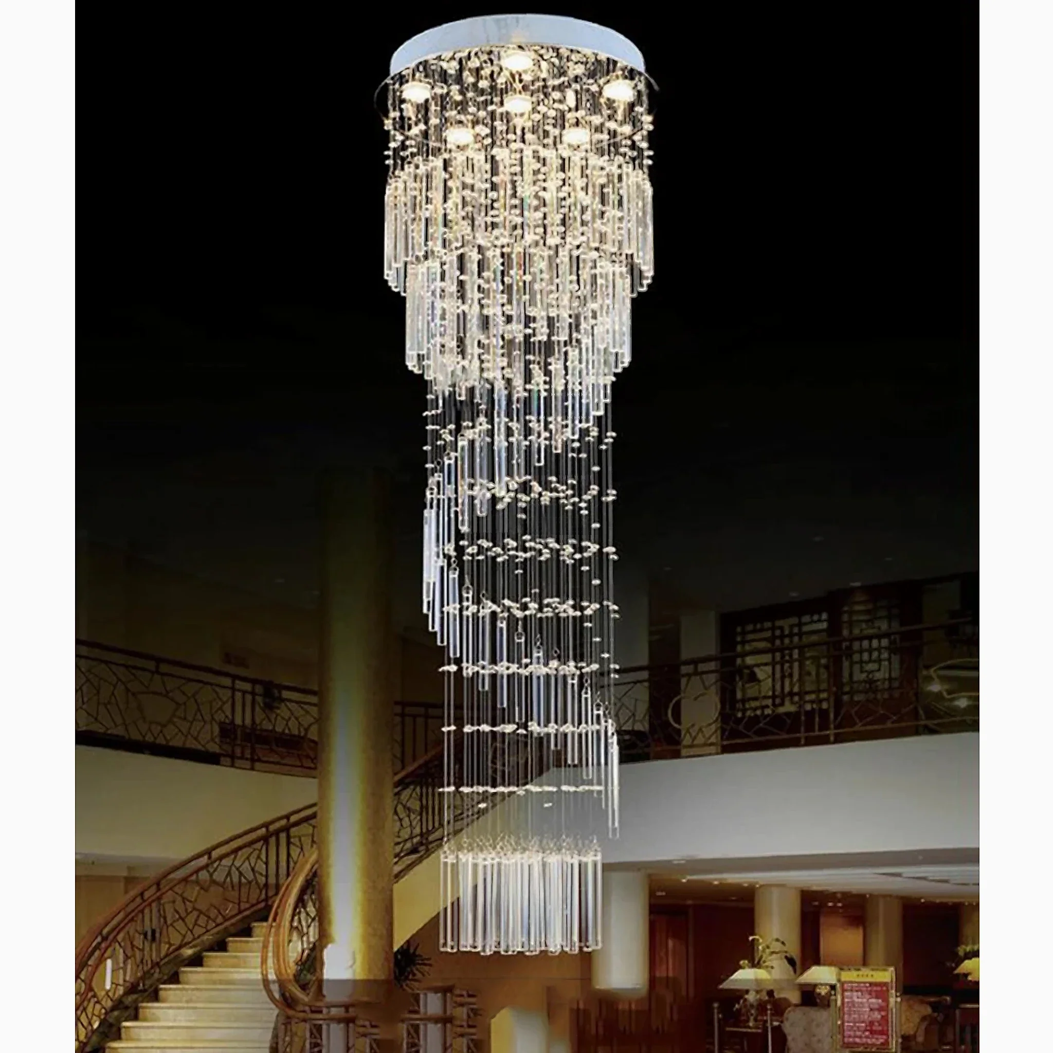 Levens | Exquisite Modern Flush Mount Crystal Chandelier