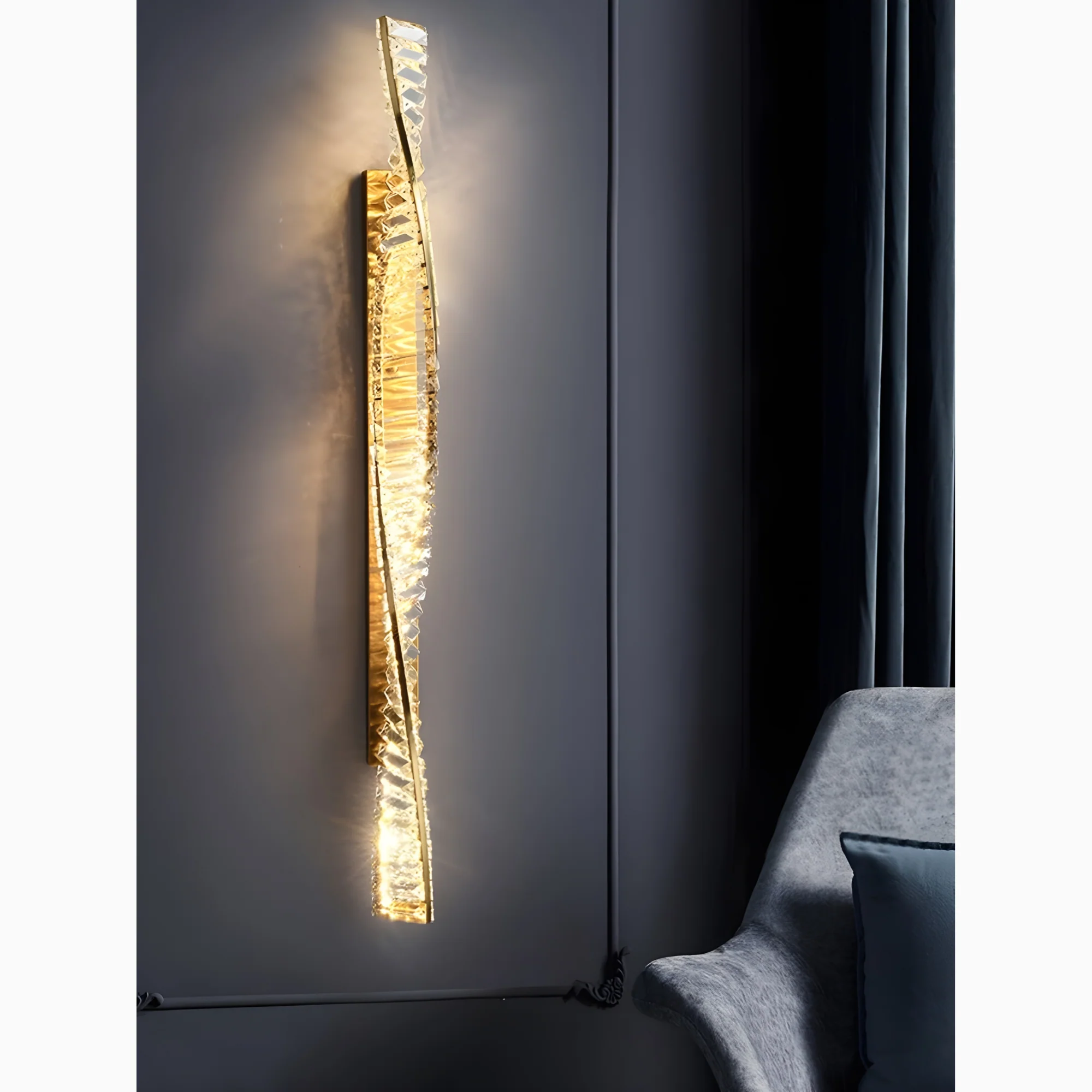 Luxury LED Crystal Wall Light in a Nordic Style for Living Room, Bedroom