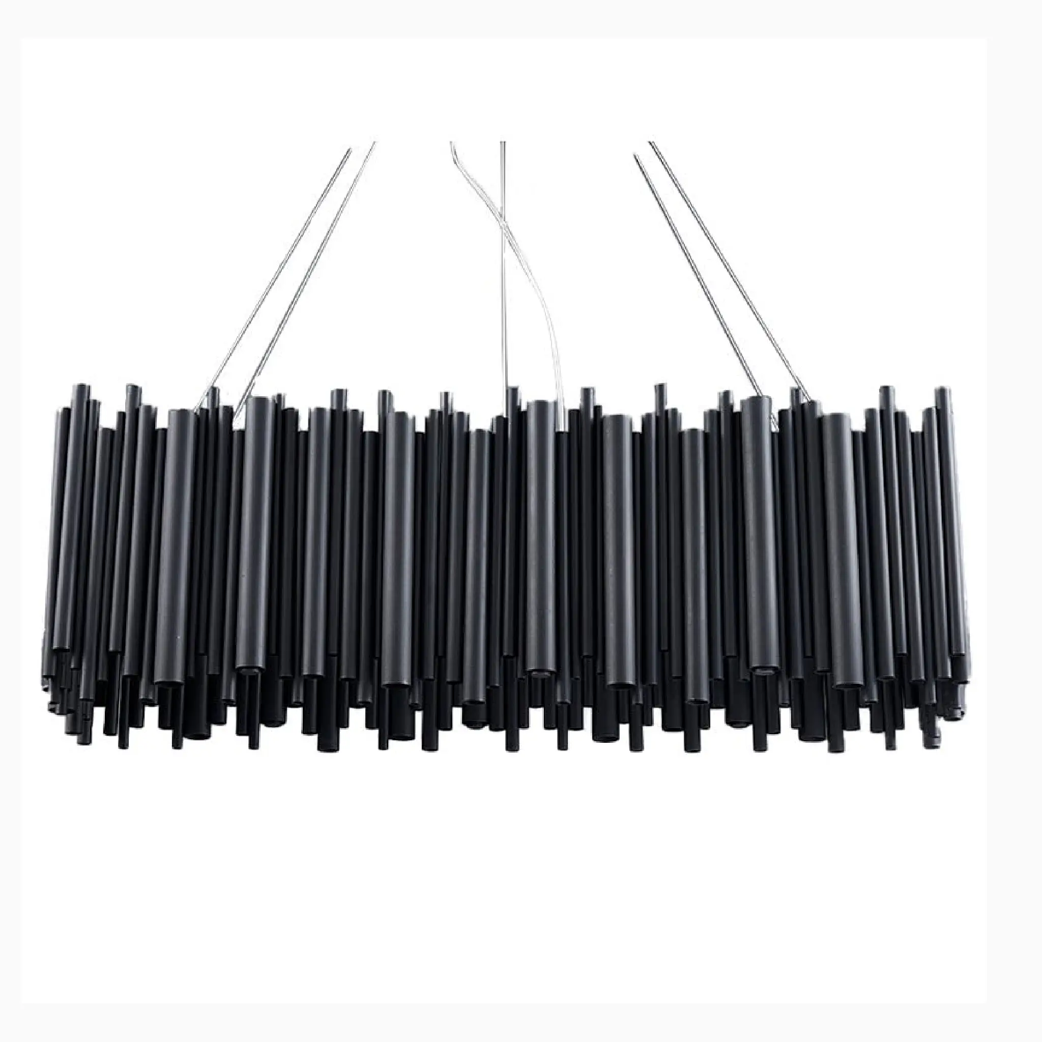 Villevieille | Stylish Black LED Stainless Steel Chandelier
