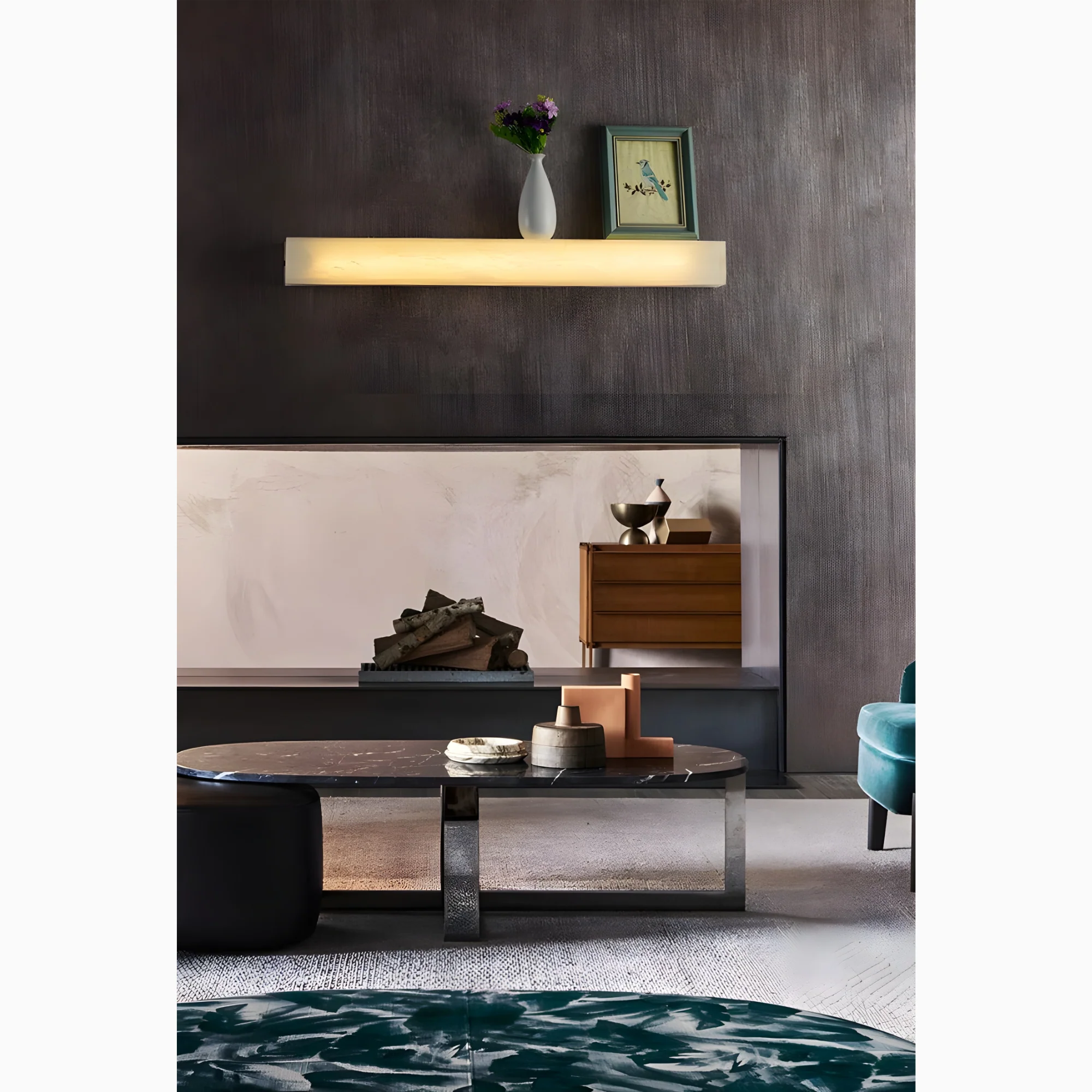 Modern Marble Wall Lamp in Minimalistic Style for Living Room, Bedroom