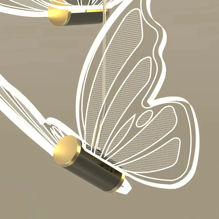 Camogli | Beautiful LED Chandelier with Hanging Butterflies