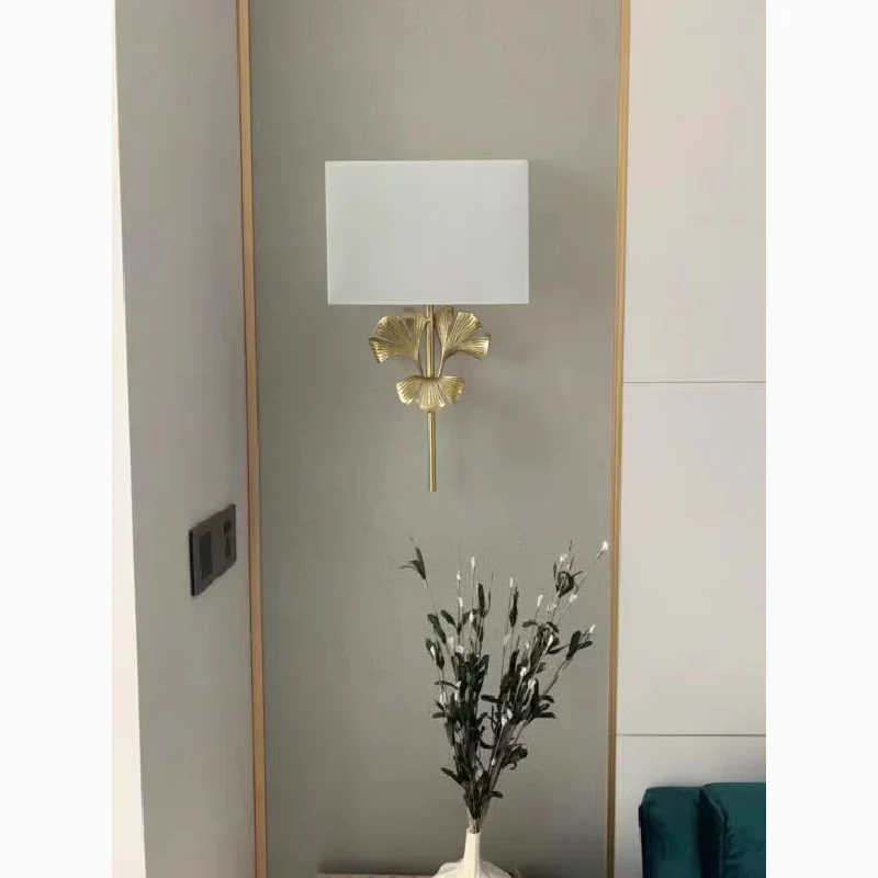 Modern Wall Lamp in the Shape of the Ginkgo Leaf, Living Room, Bedroom