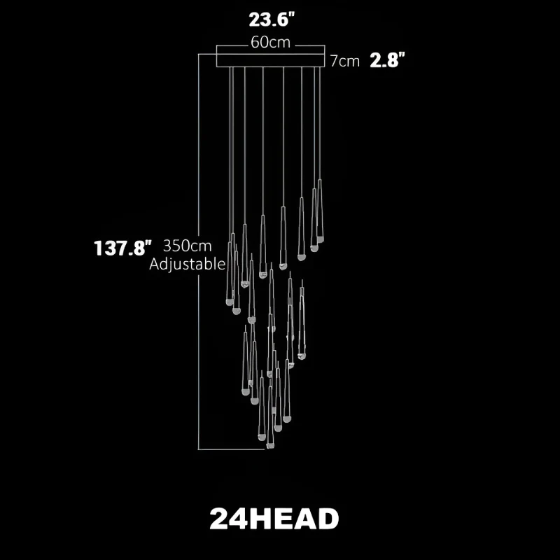 Rimplas | Stylish Minimalistic Long Ceiling Chandelier