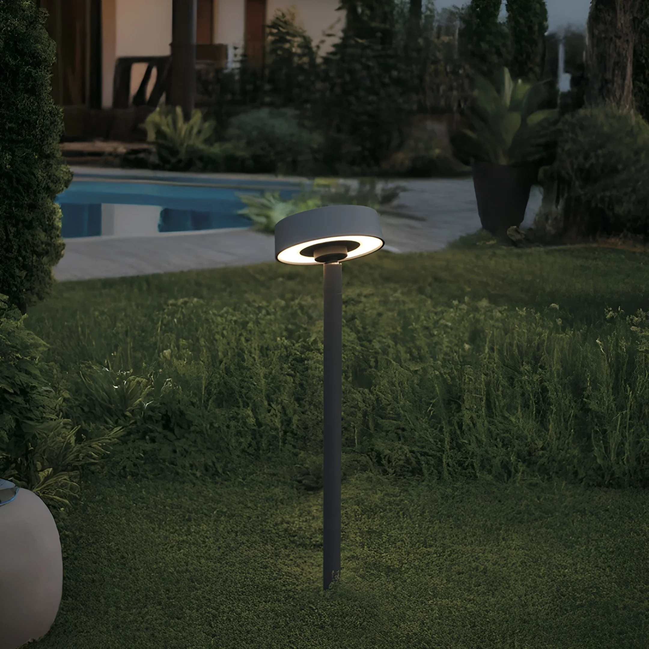 Modern Pathway LED Garden Light - 360�� Downward Glow for Landscape Design