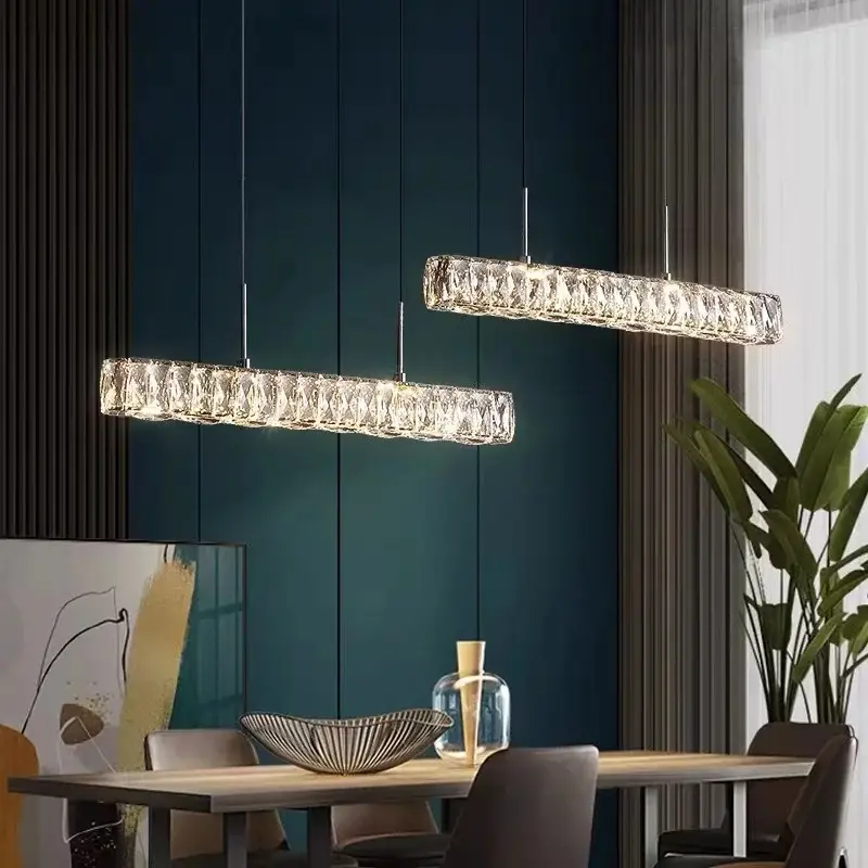 Aiello del Sabato | Modern Crystal Pendant LED Light for Study, Dining Room