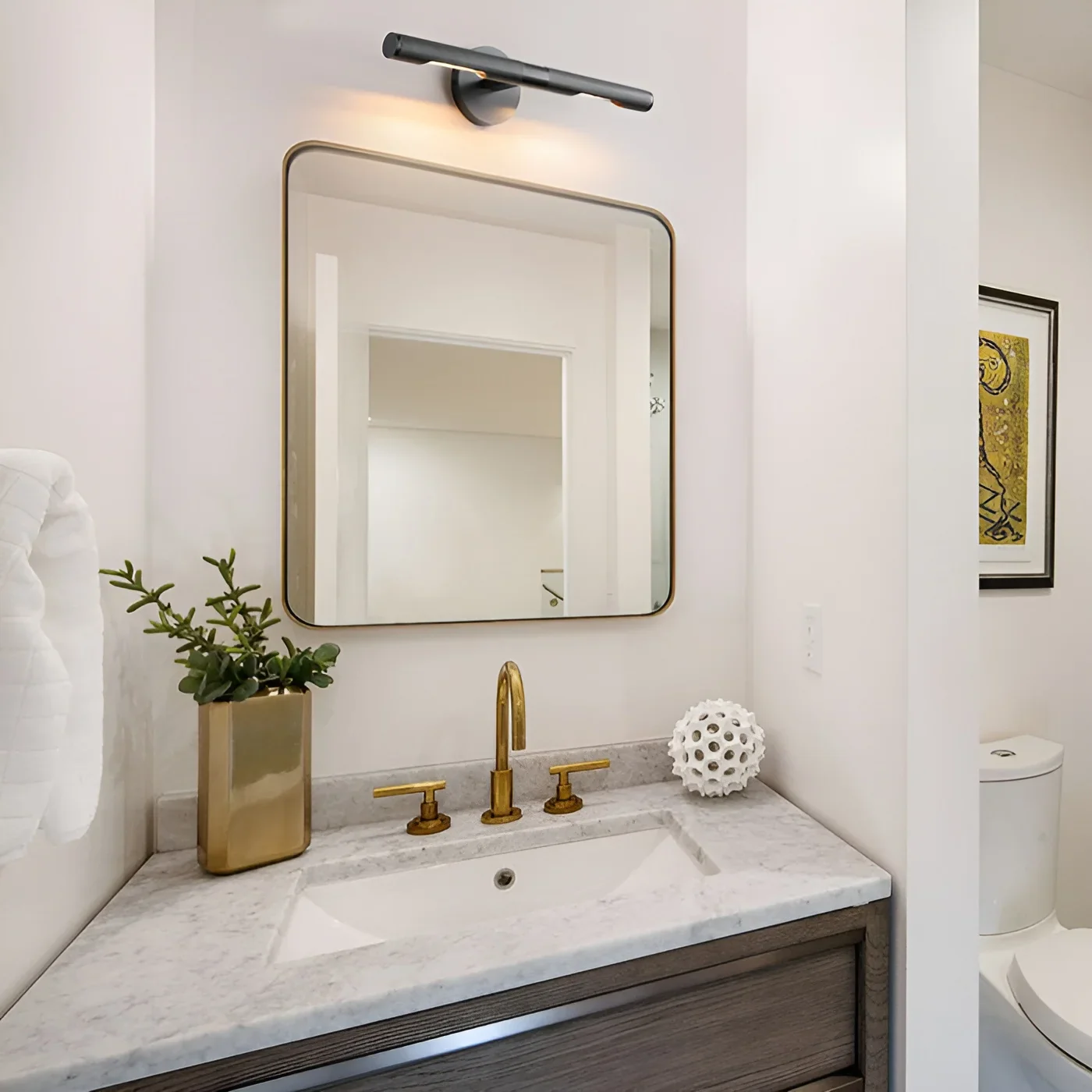 Modern Wall Lamp in the Futuristic Style for Bathroom, Bedroom