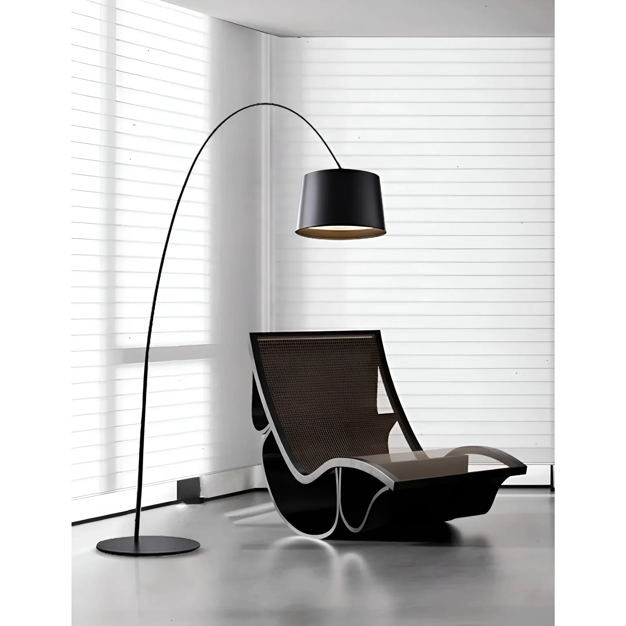 Designer Arc Floor Lamp - Modern Minimalist Aluminum Lamp
