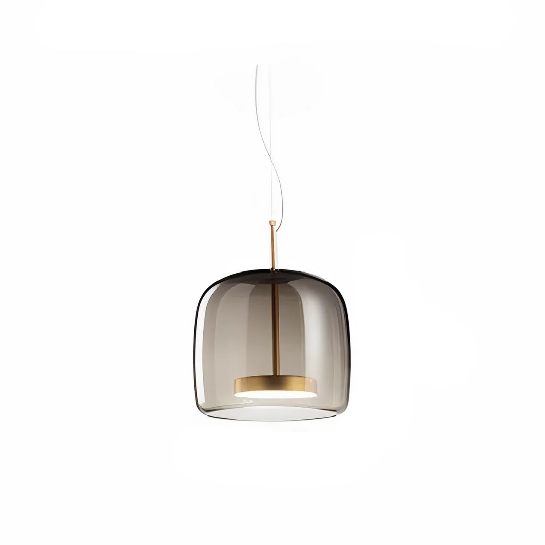 Nordic Amber Glass Pendant Light - Modern Designer Ceiling Lamp