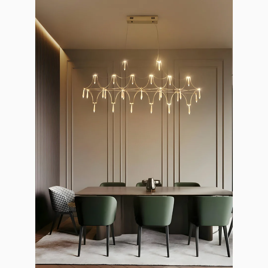 Albera Ligure | Lightning Art Chic Crystal Stainless steel Chandelier