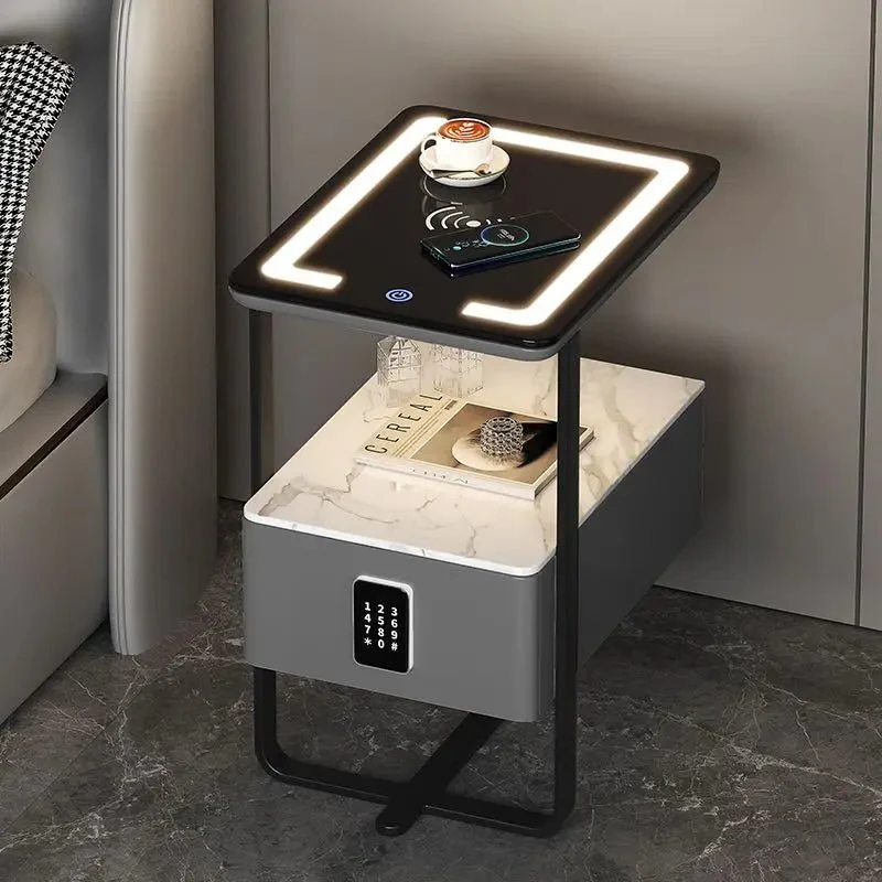 New Smart Wireless Charging LED Light Bedside Table