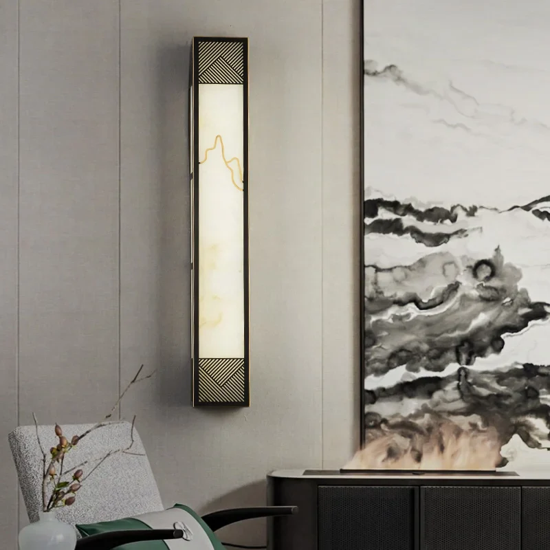 Modern Wall Lamp in New Japanese Style for Living Room, Bedroom
