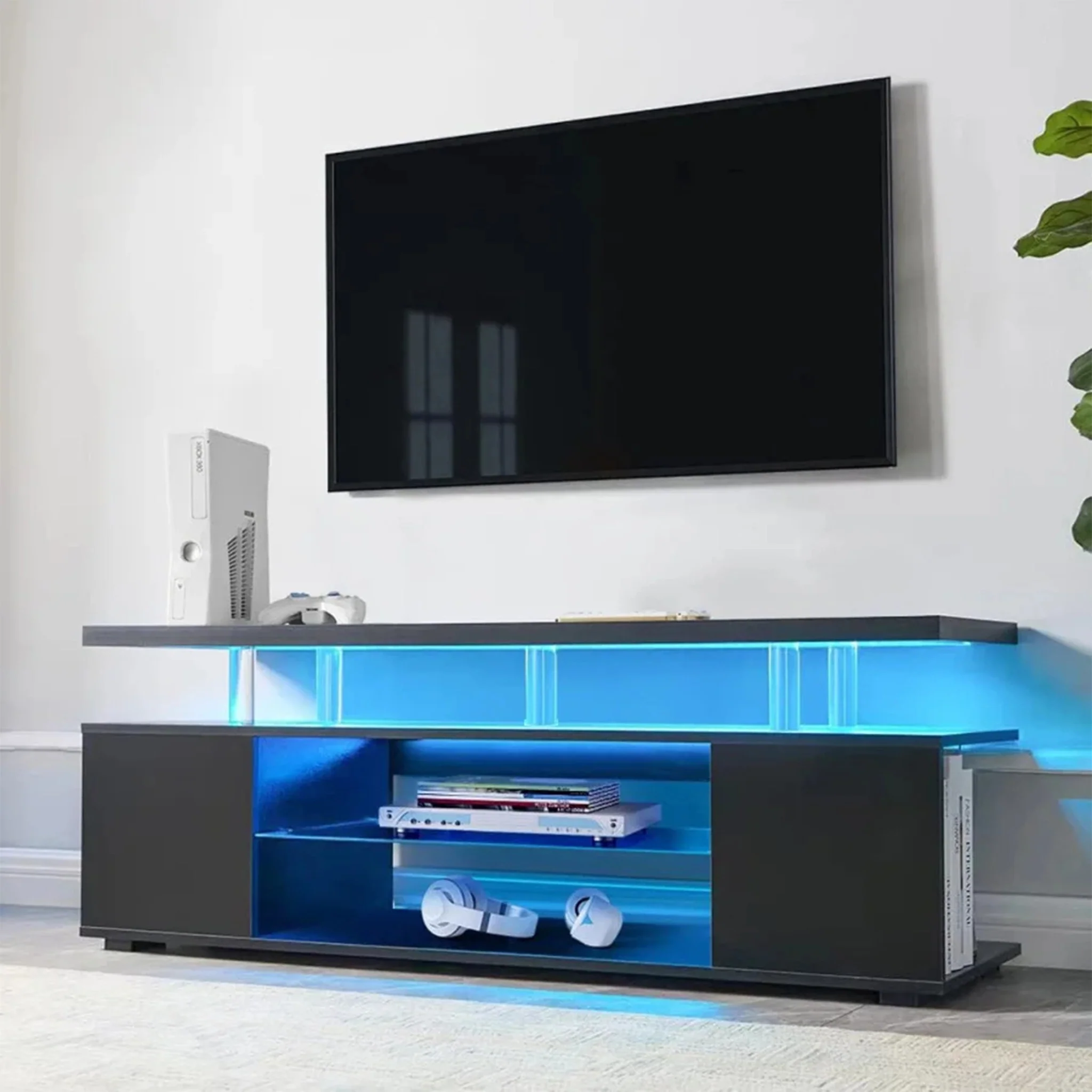 Sa?ne | Futuristic Gaming Entertainment Center with LED Lighting