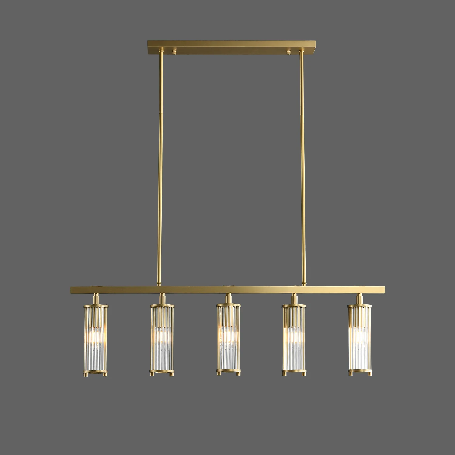 Aurelia Brass Elegance Luxe Linear Chandelier