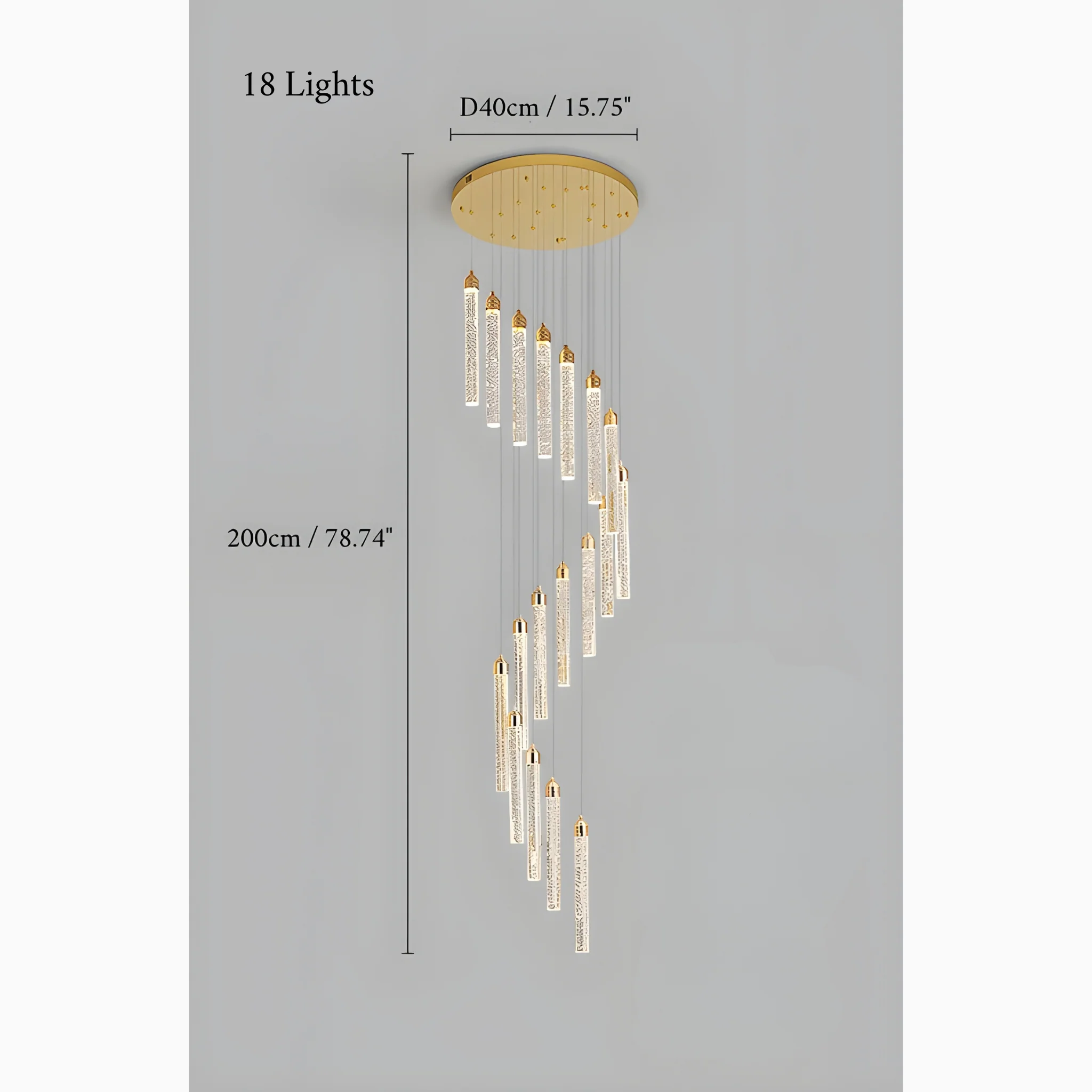 Varazze | Shimmering Magic Gold Crystal Pendant Lighting