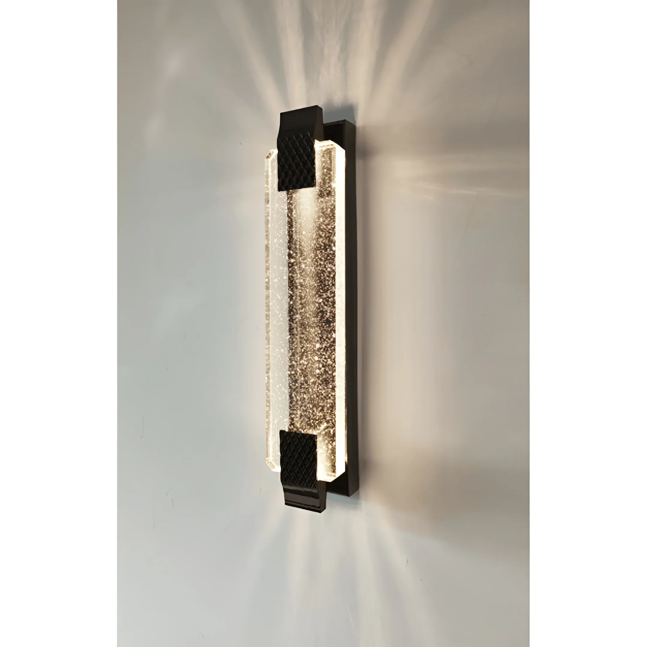 Crystal & Metal Outdoor Wall Light �C Modern Luxe Waterproof Sconce