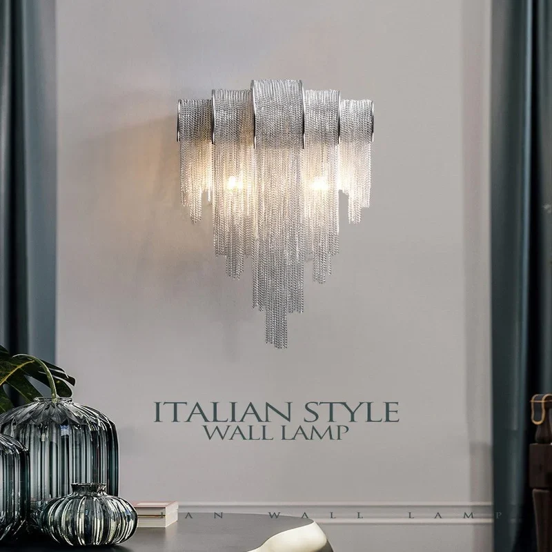 Luxury Tassel Wall Lamp in Italian Style for Living Room, Bedroom