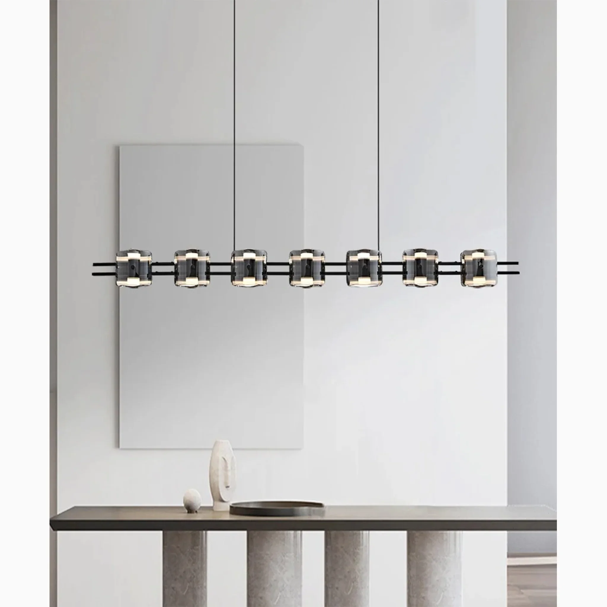 Sch?nenwerd | Stylish Creative Rectangle Glass Chandelier