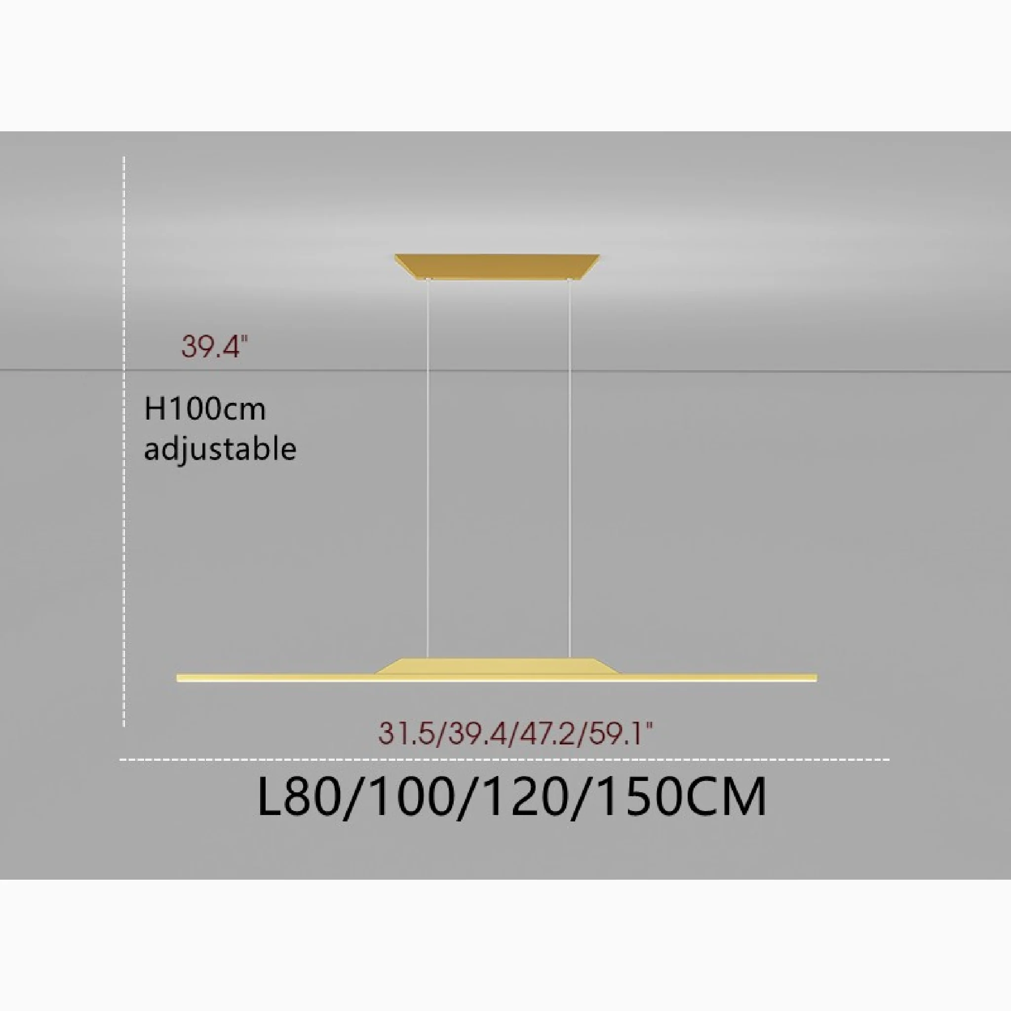 Corgemont | Gold/Black Chandelier in Minimalistic Style