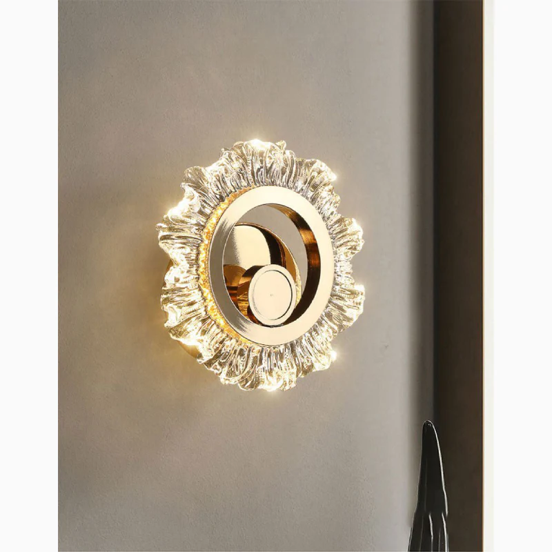 Luxury Wall Lamp in Shining Sun Style for Living Room, Bedroom
