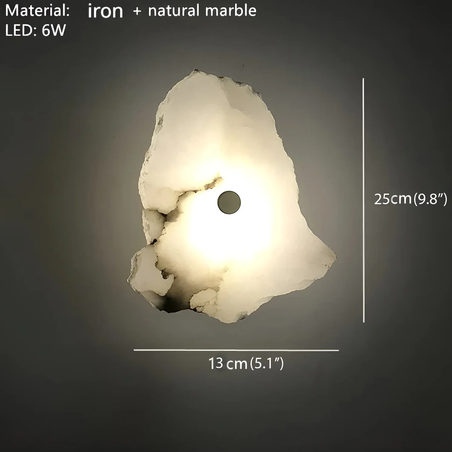 Creative Wall Lamp from Natural Marble for Living Room, Bedroom