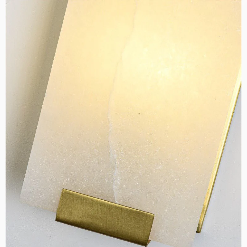 Luxury Copper-Marble LED Wall Lamp for Living Room, Bedroom