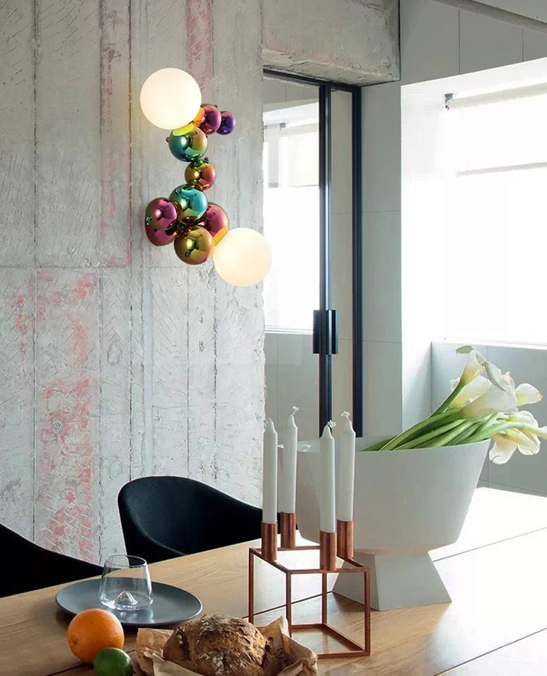 Modern Wall Lamp in the Shape of Colorful Spheres, Living Room