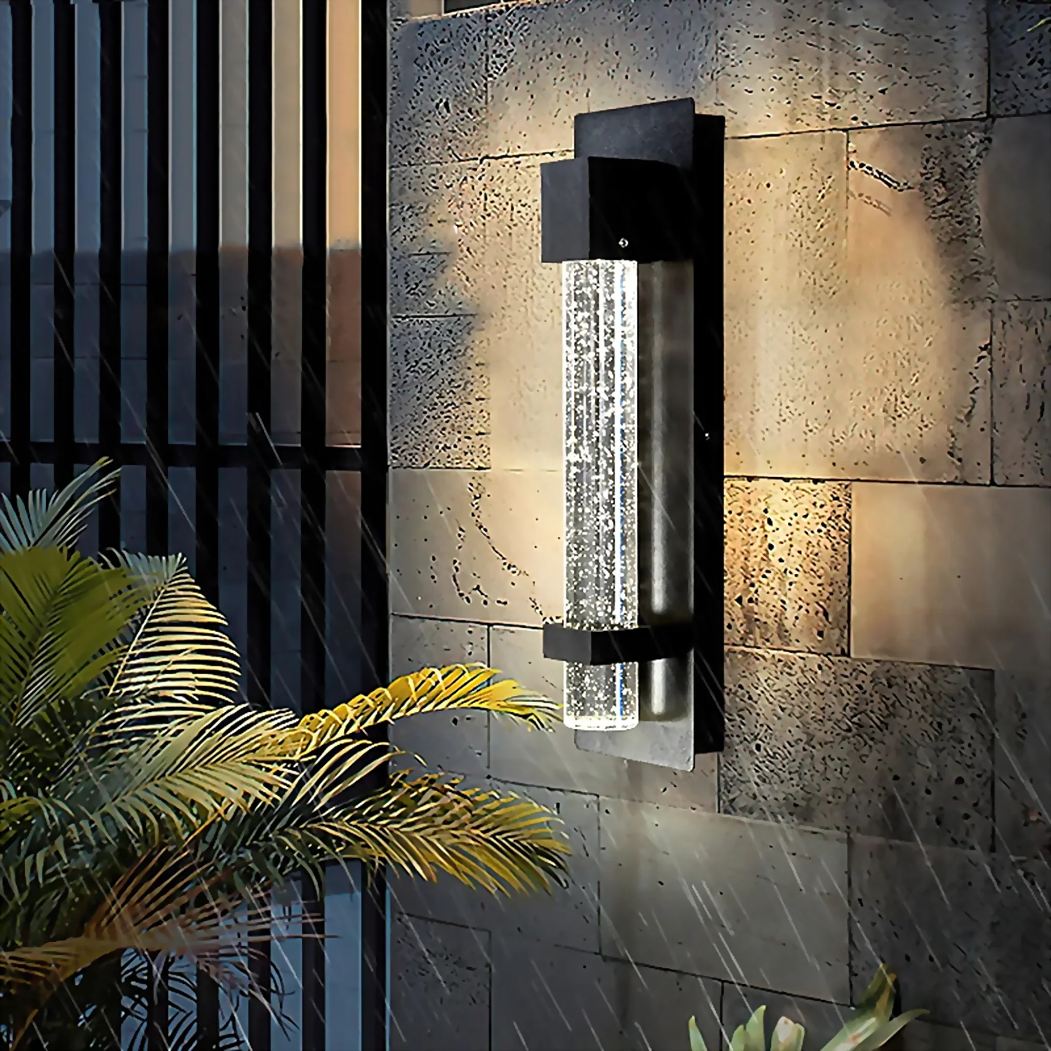 Allein | Modern Crystal Bubble Design Waterproof Wall Sconce