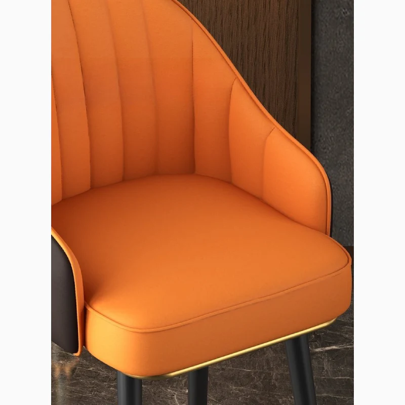 Modern Rotating High Bar Chair with Backrest for Living Room and Restaurants