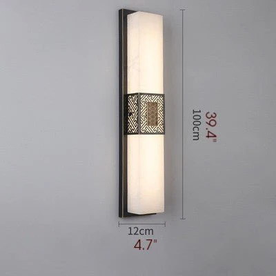 Creative Marble Wall Lamp in Chinese Style for Bedroom, Living Room