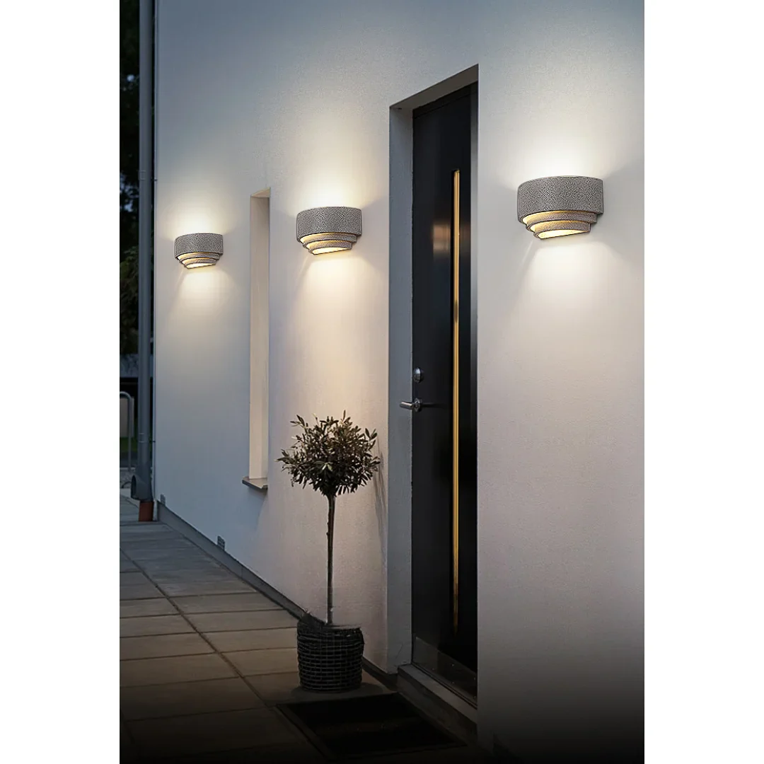 Wabi-Sabi Outdoor Wall Light - Sandstone Serenity Glow