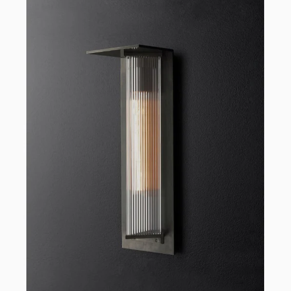 Luxury Glass Wall Lamp in Industrial Style for Porch, Garden, Park