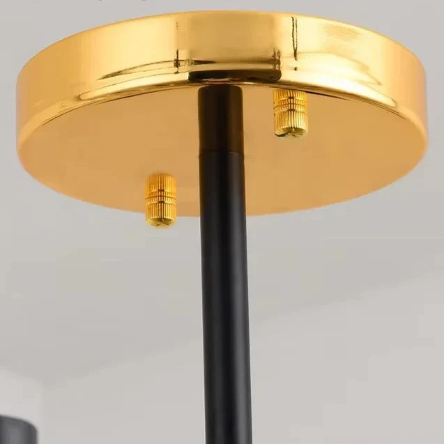 Solothurn | Strict Minimalistic Black and Gold Chandelier