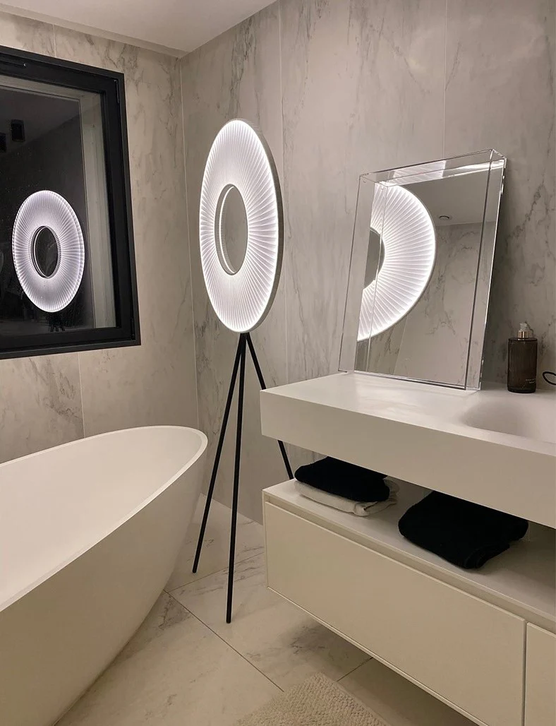 Blatten | Minimalistic LED Lamp With Fabric Pleats