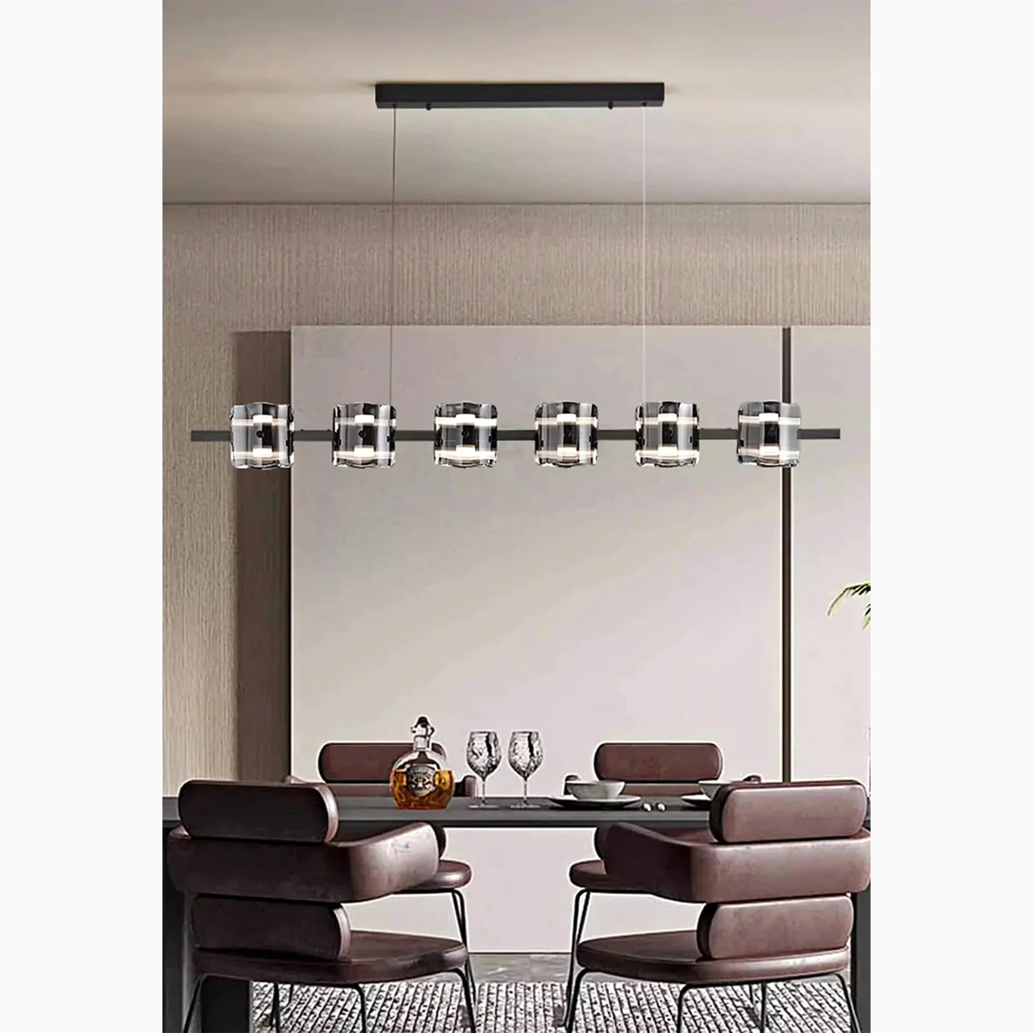 Sch?nenwerd | Stylish Creative Rectangle Glass Chandelier