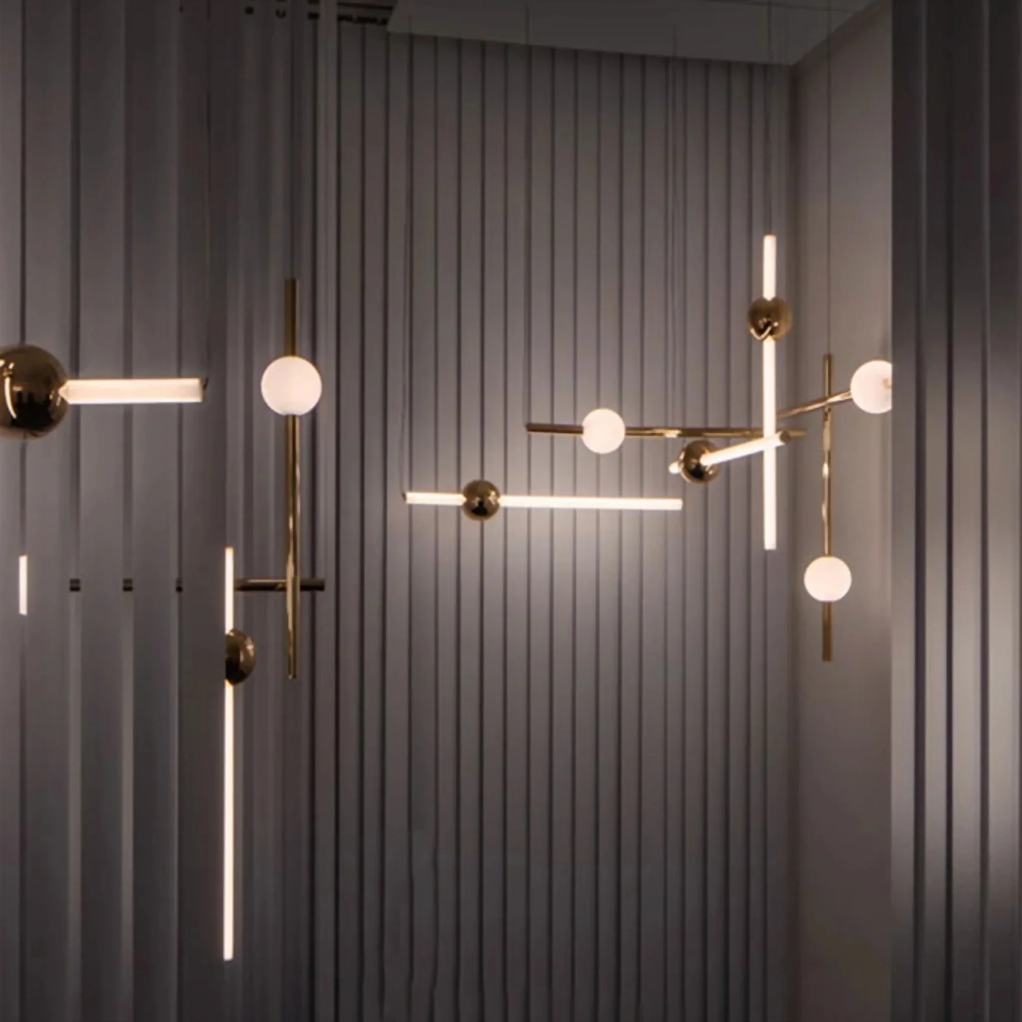 St. Gallen | Stylish Minimalistic Gold Chandelier