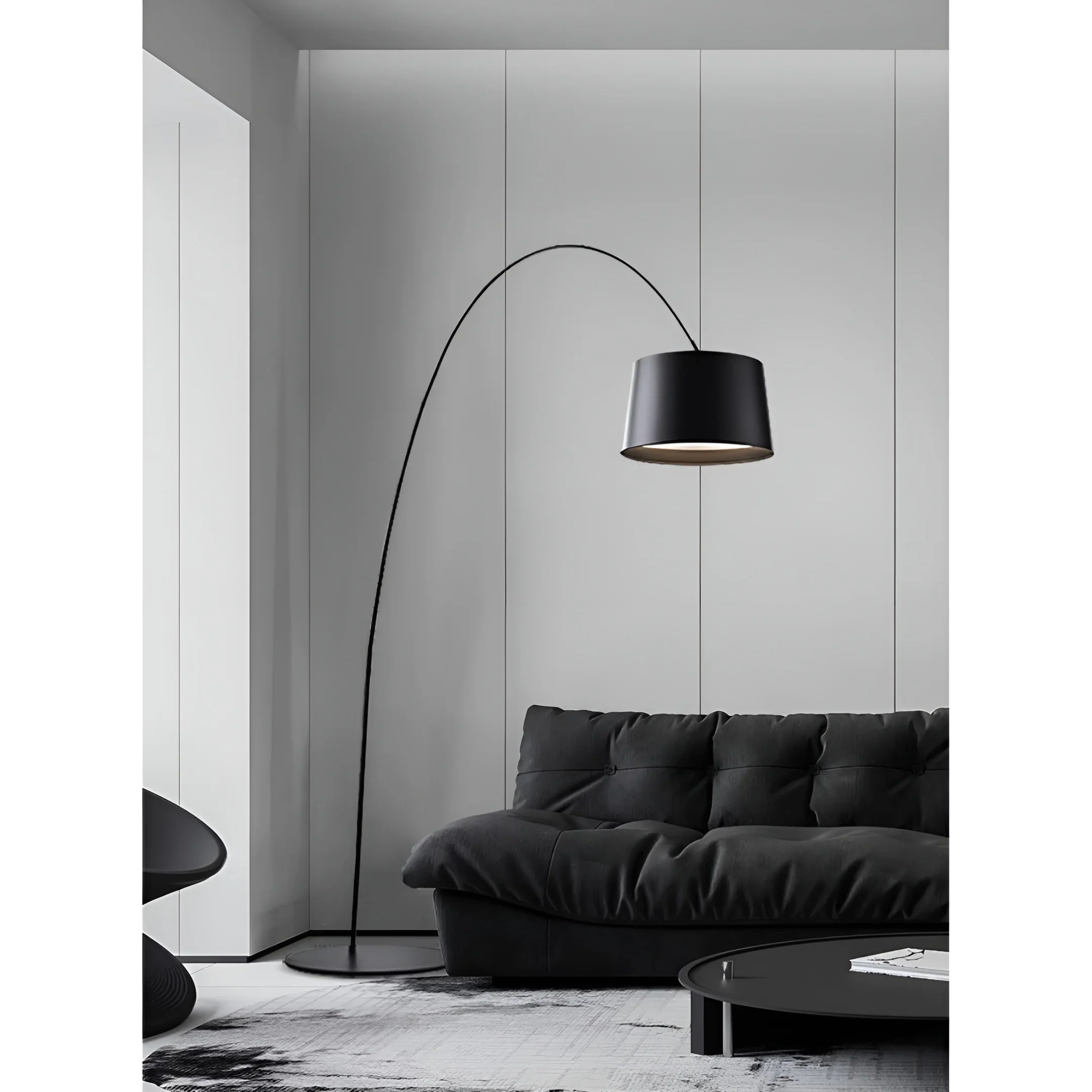 Designer Arc Floor Lamp - Modern Minimalist Aluminum Lamp