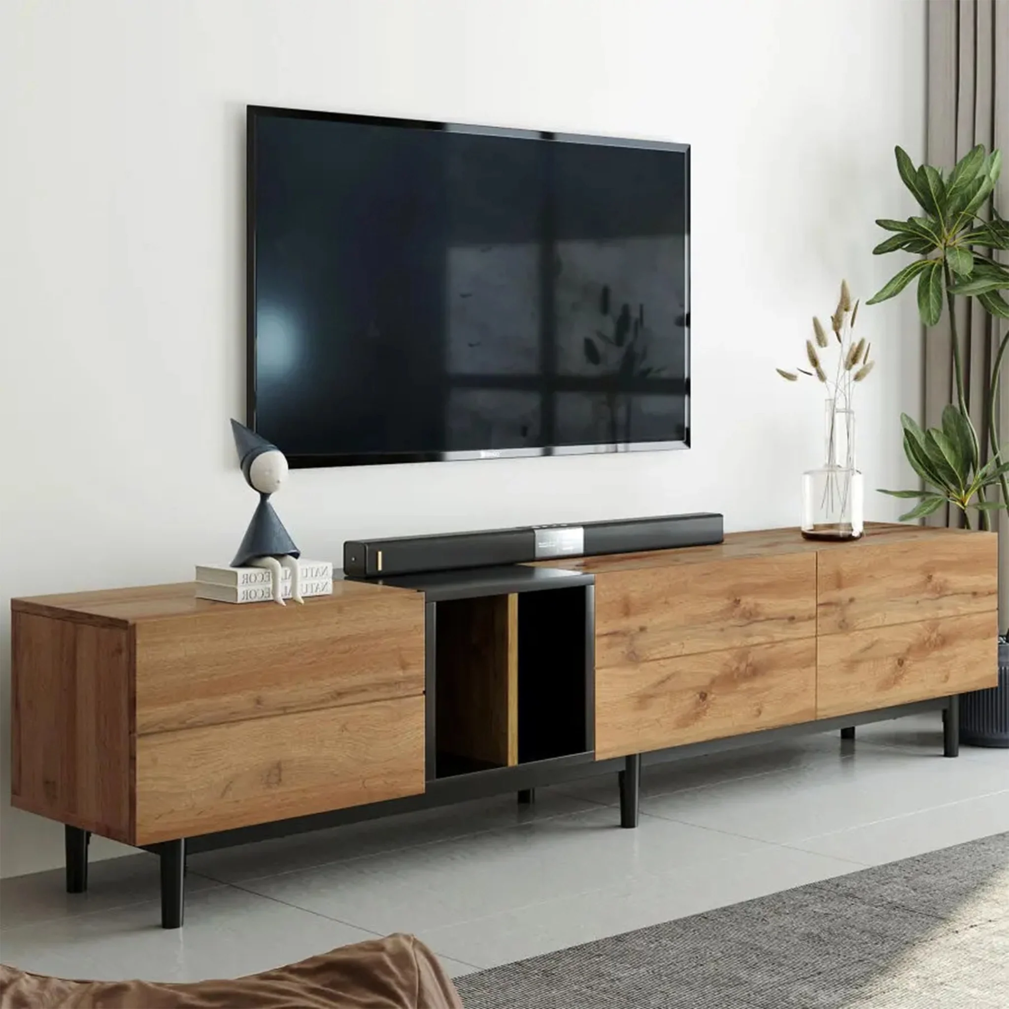 Durance | Modern Wooden TV Stand in Japandi Style