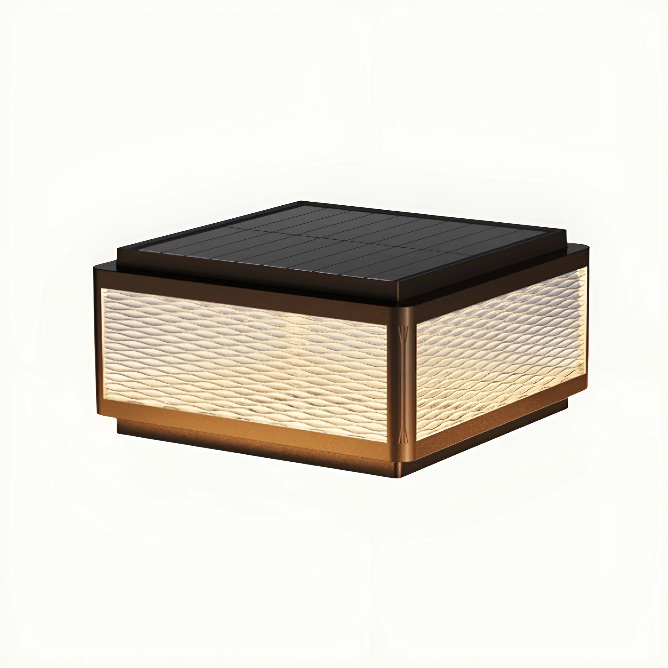 Solar LED Outdoor Pillar Light - Waterproof Aluminum Post Lamp for Garden, Fence, Villa, Yard