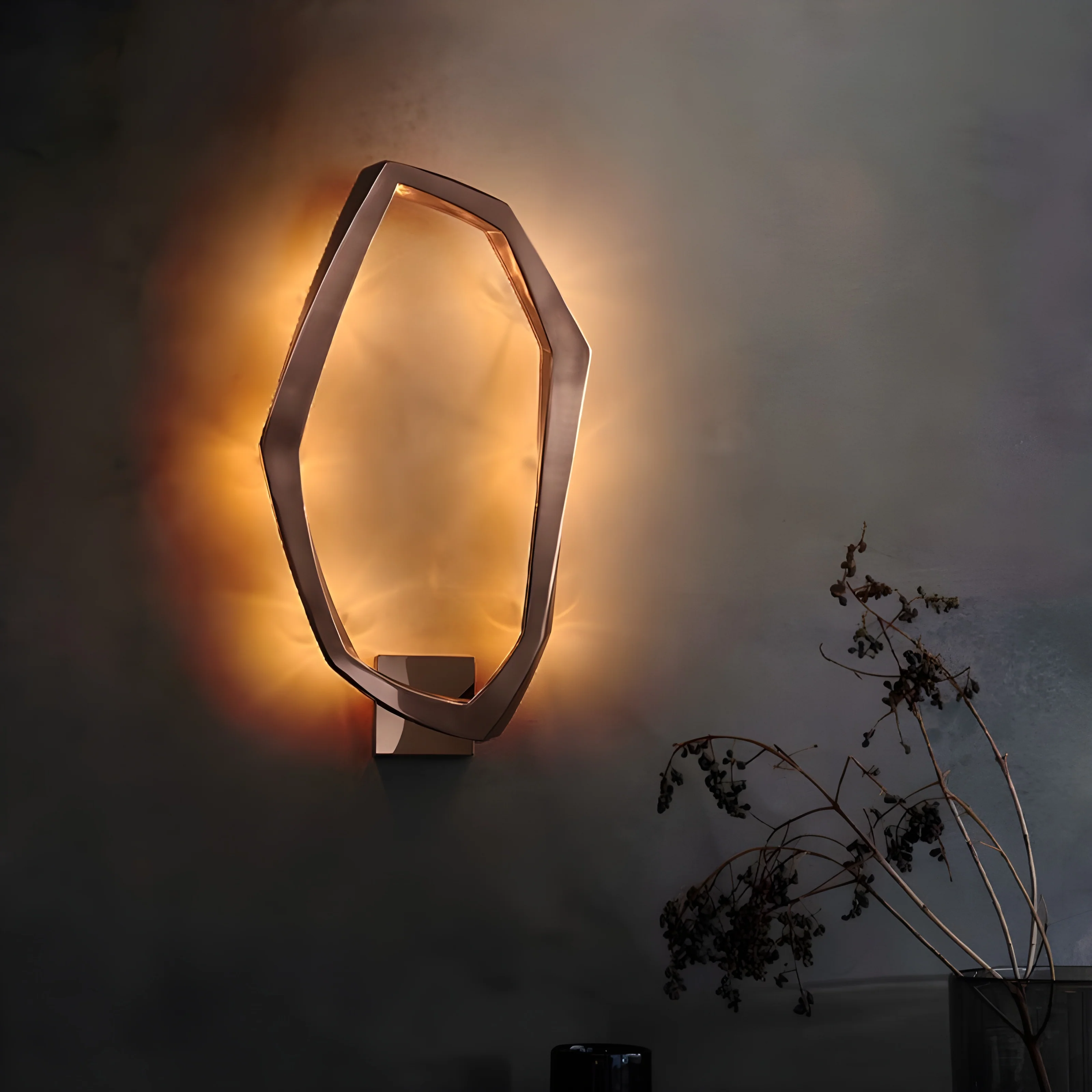 Modern LED Steel Lamp in Minimalistic Style for Living Room, Bedroom