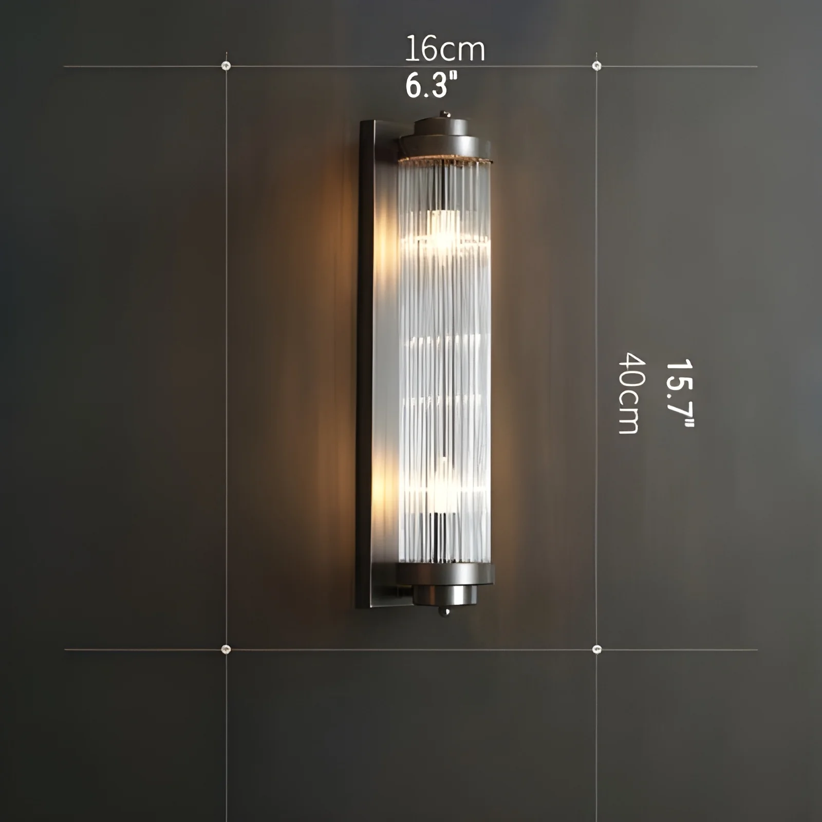 Luxury Crystal Wall Lamp in Nordic Style for Living Room, Bedroom