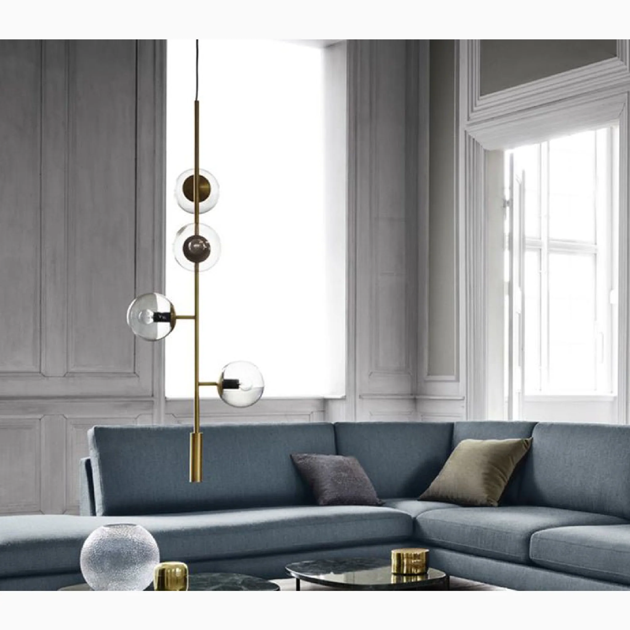 Iglesias | Luxury LED Pendant Light in the Shape of Glass Ball for Dining Room