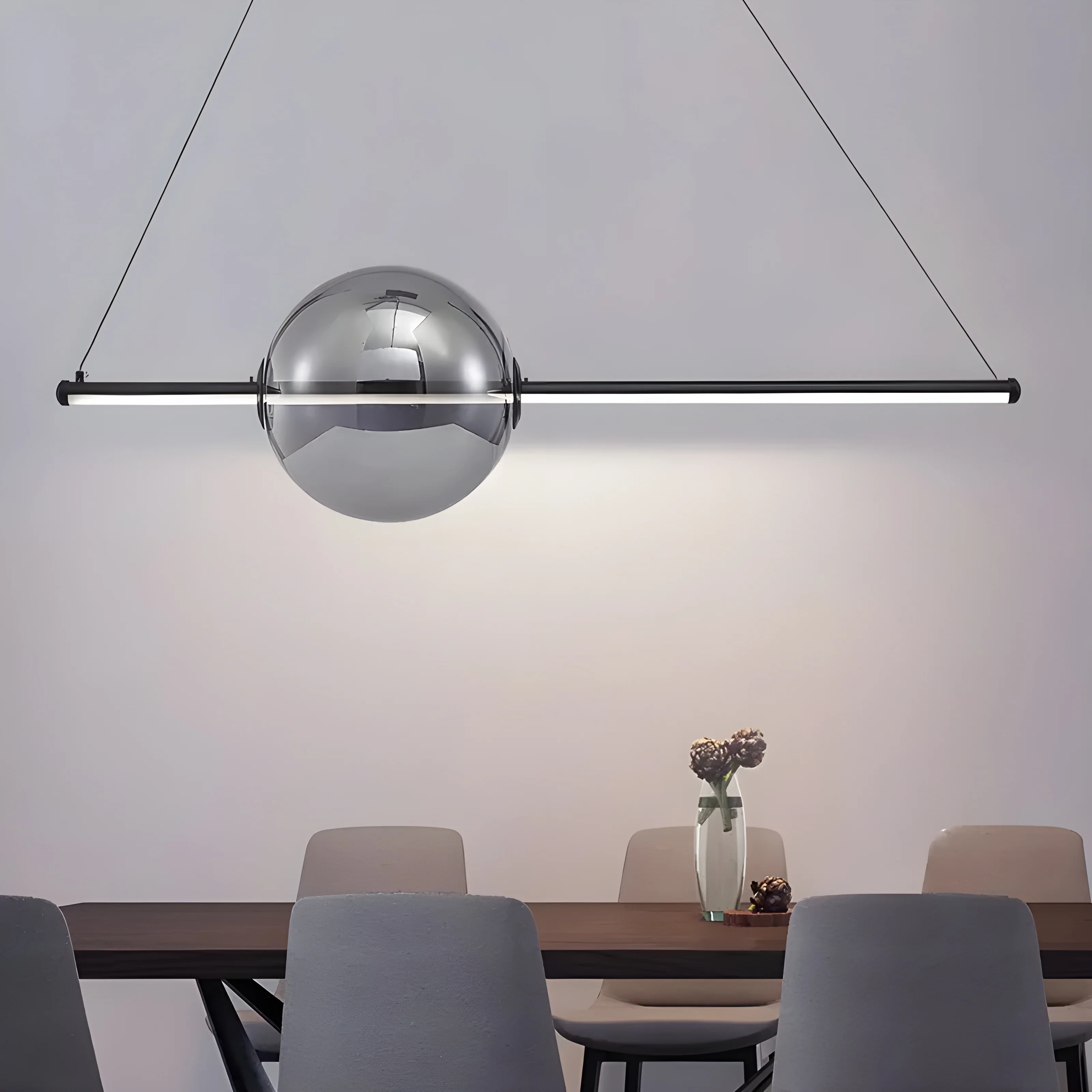 Alberona | Chic Minimalistic Modern Glass LED Chandelier
