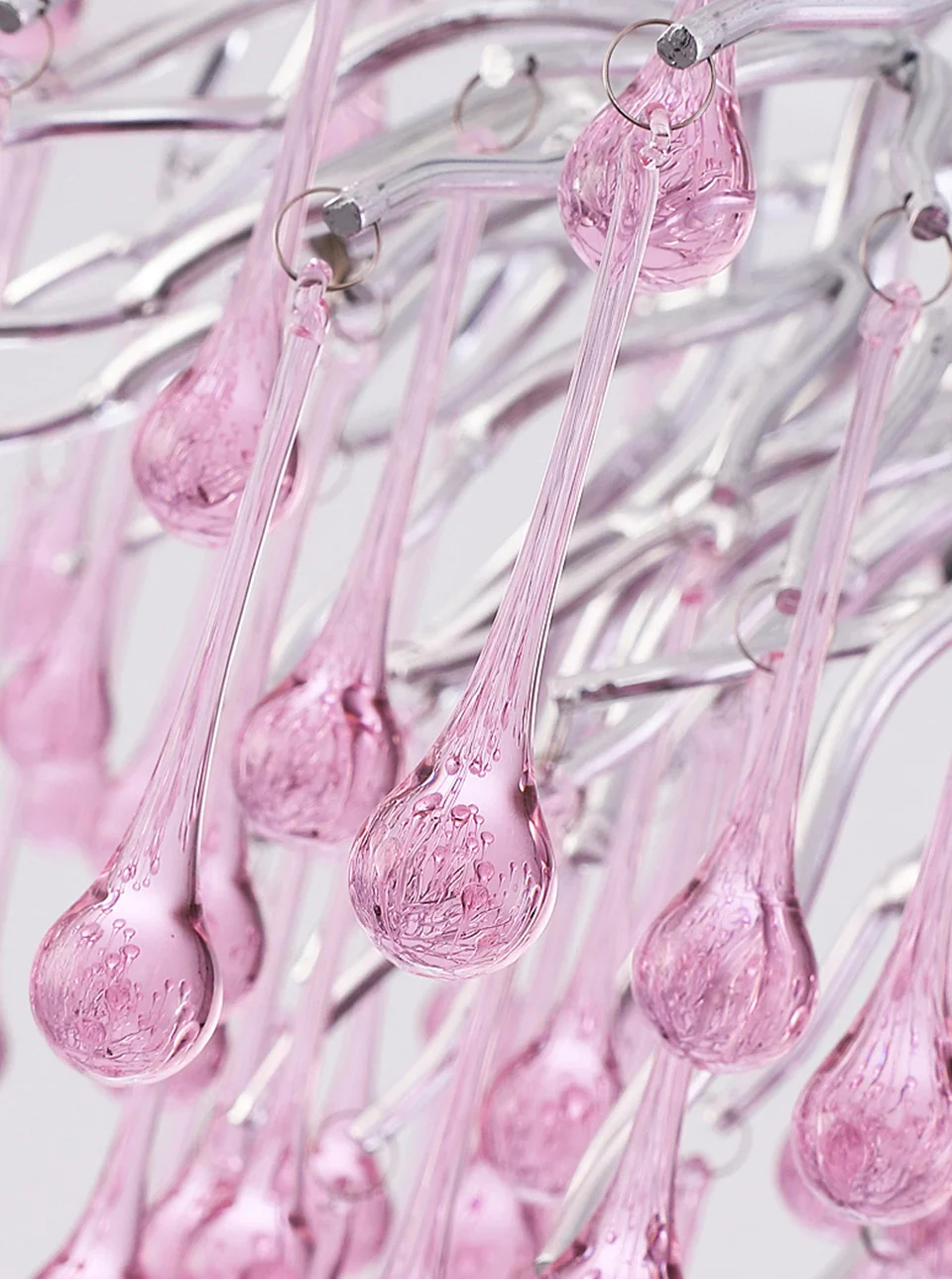 Imbersago | Modern Pink Crystal Chandelier for Living Room, Dining Room, Bedroom