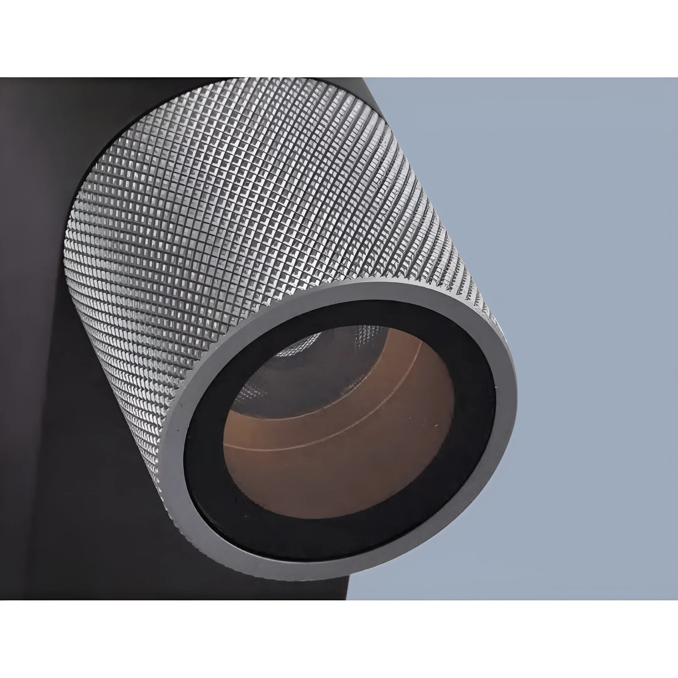 Modern Industrial Wall Sconce - LED Light with Textured Gold/Gray Accent