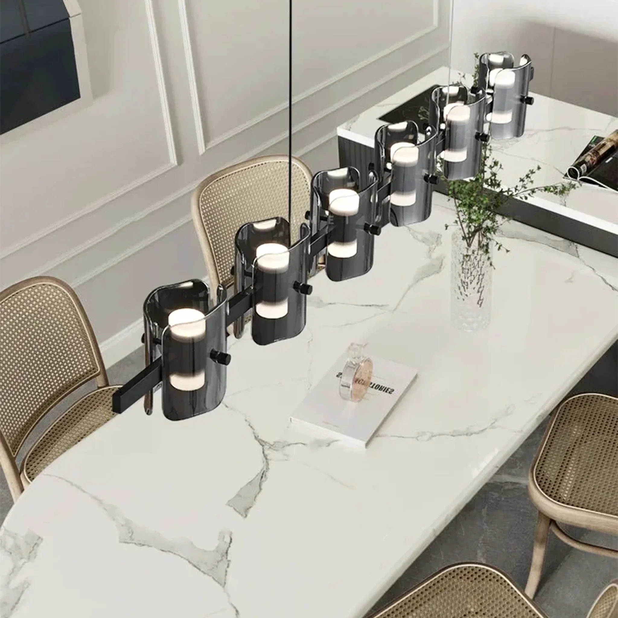 Sch?nenwerd | Stylish Creative Rectangle Glass Chandelier