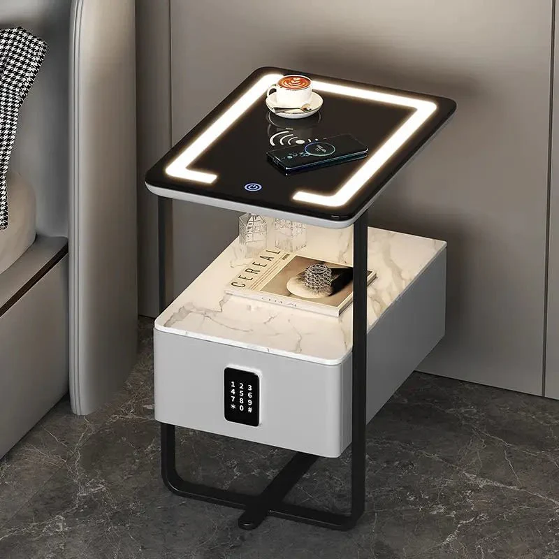 New Smart Wireless Charging LED Light Bedside Table