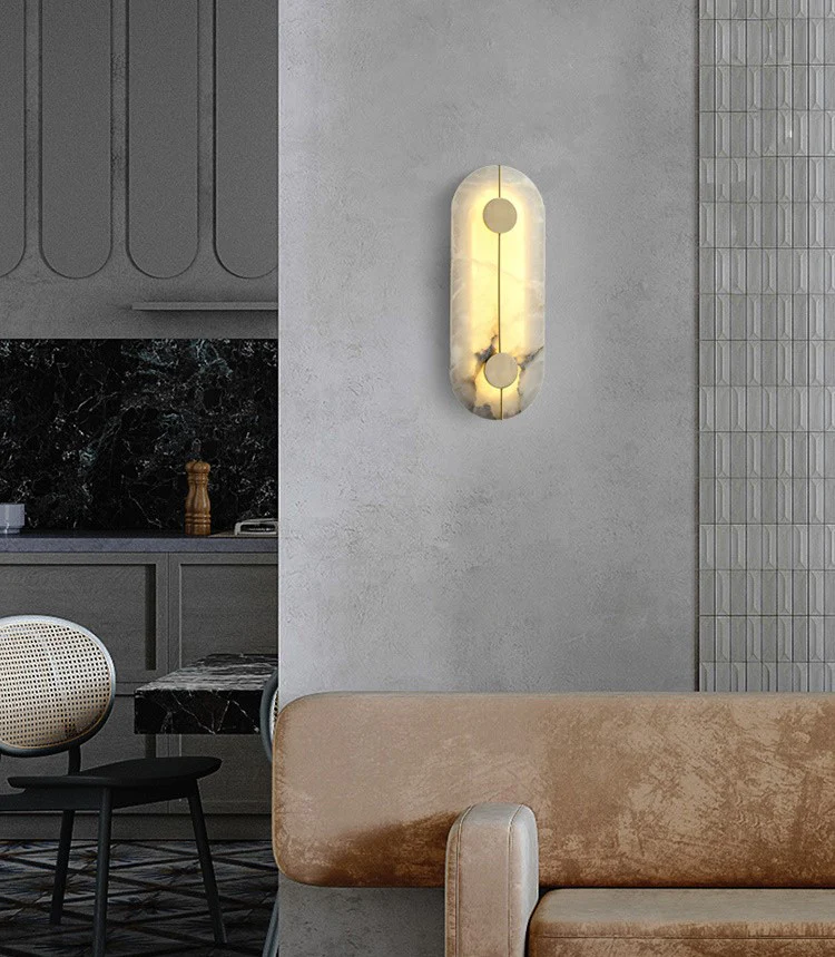 Luxury Marble Wall Lamp for Bedroom, Living Room, Kitchen